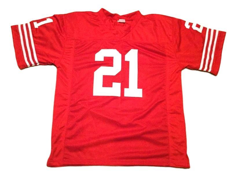 Deion Sanders Jersey #21 Custom Unsigned Football Stitched Red