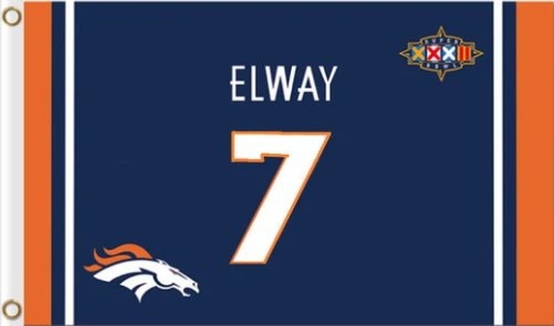 Denver Broncos 7 Frank Tripucka John Elway Flag 3X5 Ft Polyester Banner USA 90x150cm