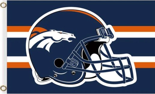 Denver Broncos Helmet Flag 3X5 Ft Polyester Banner USA 90x150cm