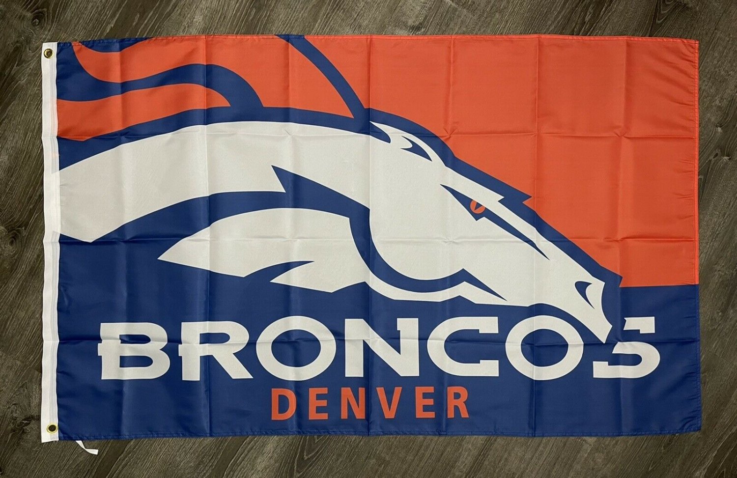 Denver Broncos Logo Flag 3x5 ft Sports Banner Man-Cave Garage Bar Pub