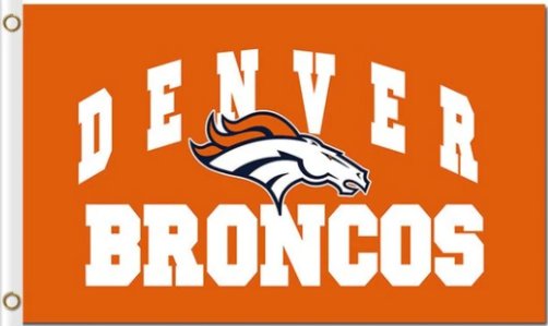 Denver Broncos Logo Orange Flag 3X5 Ft Polyester Banner USA 90x150cm