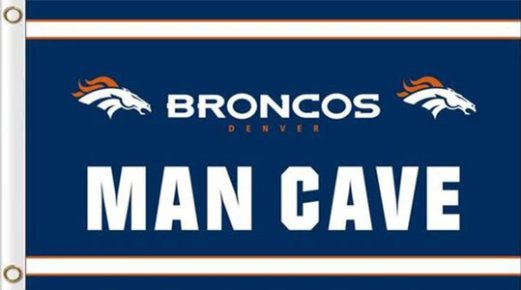 Denver Broncos MAN CAVE US Flag 3X5 Ft Polyester Banner USA 90x150cm