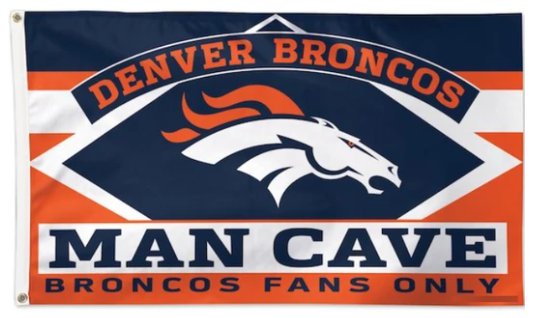 Denver Broncos Man Cave Flag 3X5 Ft Polyester Banner USA 90x150cm