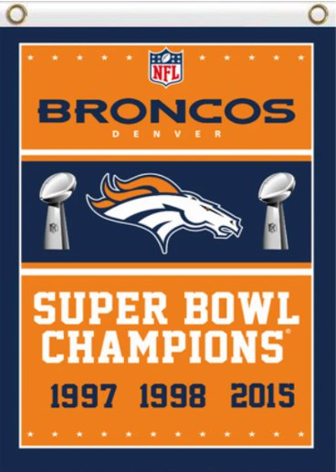 Denver Broncos Series Champions Flag 3X5 Ft Polyester Banner USA 90x150cm