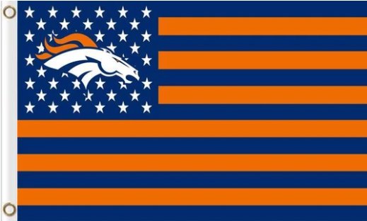 Denver Broncos Star Stripes Flag 3X5 Ft Polyester Banner USA 90x150cm
