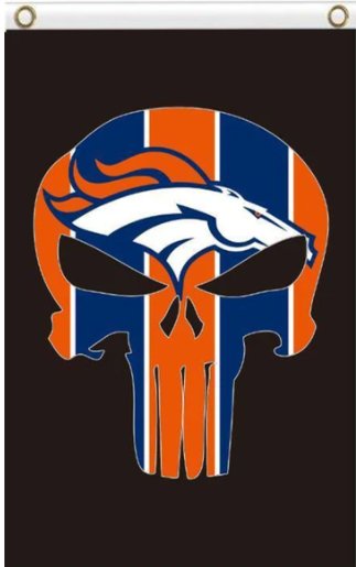 Denver Broncos Team Black Vertical US Flag 3X5 Ft Polyester Banner USA 90x150cm