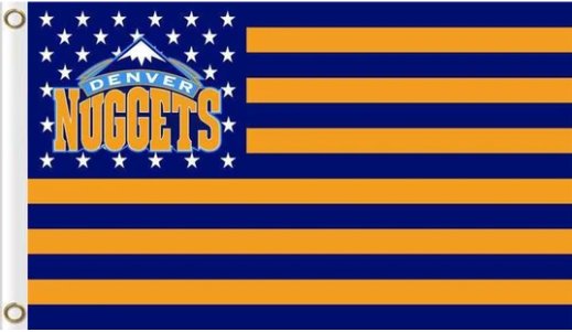 Denver Nuggets Star Flag 3X5Ft Polyester Banner USA Digital Print