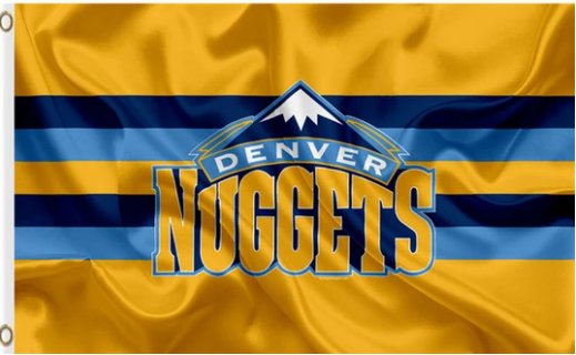 Denver Nuggets Team Flag 3X5Ft Polyester Banner USA Digital Print