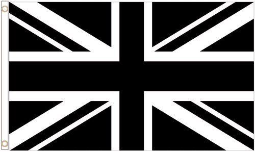 Derby County Black and White Union Flag 3x5ft Banner Polyester