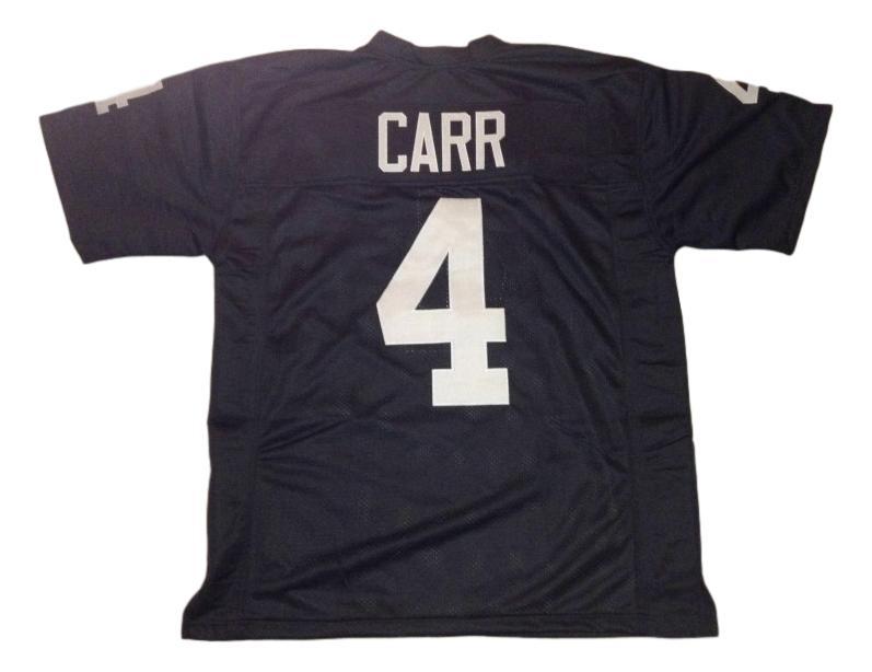 Derek Carr Jersey #4 Custom Unsigned Football Stitched Black