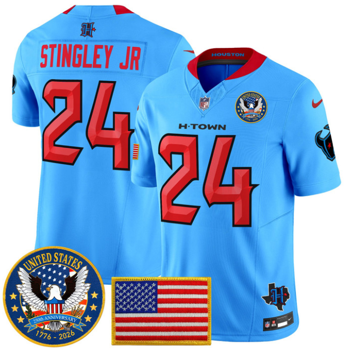 Derek Stingley Jr Jersey #24 United States 250th Anniversary Stitched