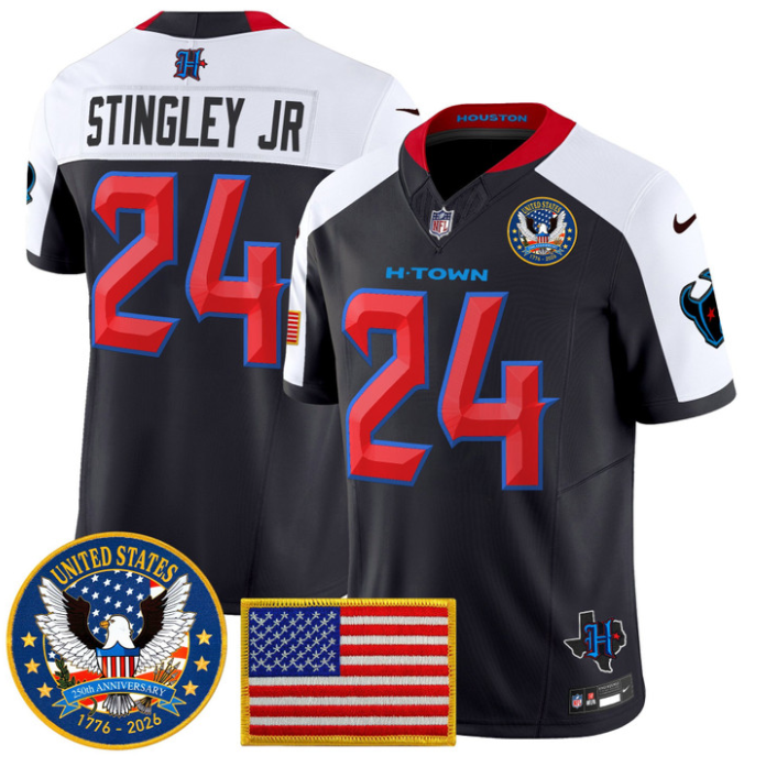 Derek Stingley Jr Jersey #24 United States 250th Anniversary Stitched