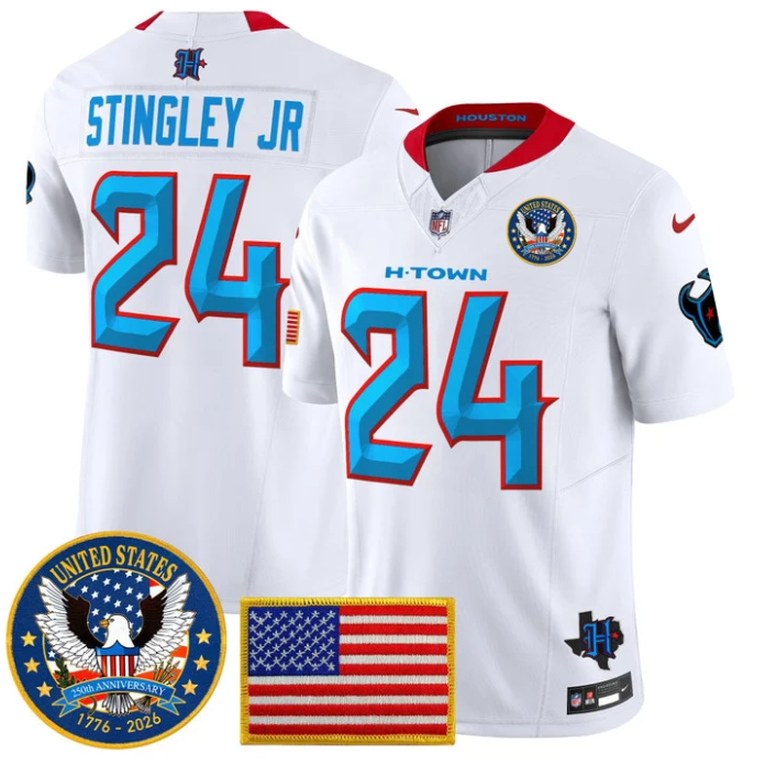 Derek Stingley Jr Jersey #24 United States 250th Anniversary Stitched