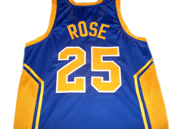 Derrick Rose Jersey #25 Simeon High School Basketball Blue