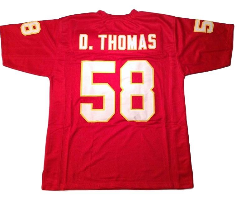 Derrick Thomas Jersey #58 Custom Unsigned Football Stitched Red
