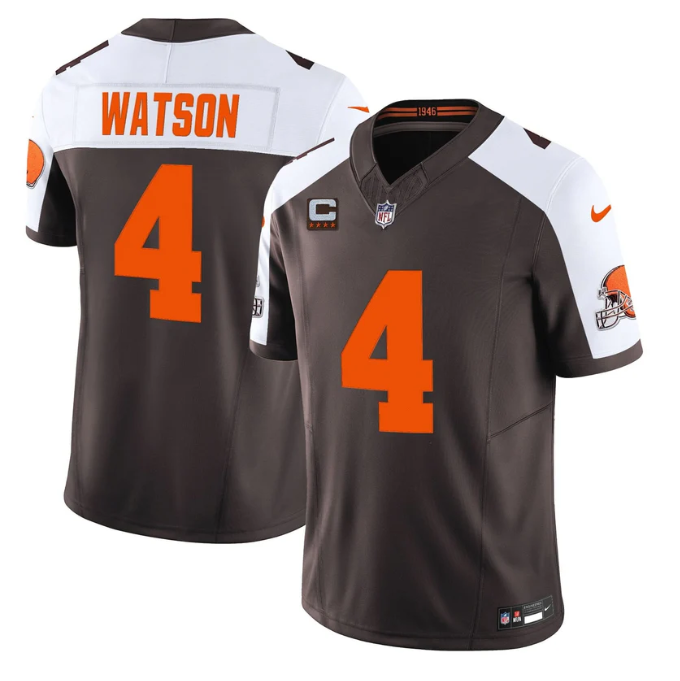 Deshaun Watson Jersey #4 Alpha Dawg Edition' Vapor Limited Stitched Brown Alter
