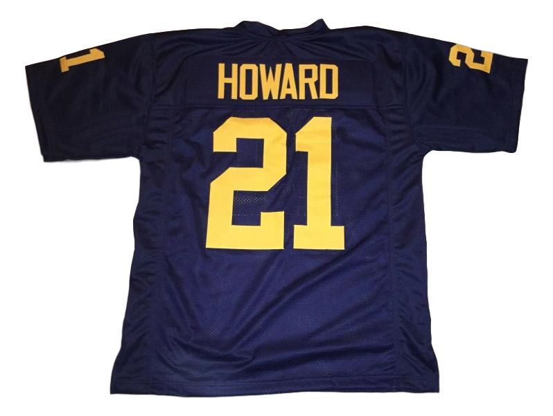 Desmond Howard Jersey #21 Custom Unsigned Football Stitched Blue
