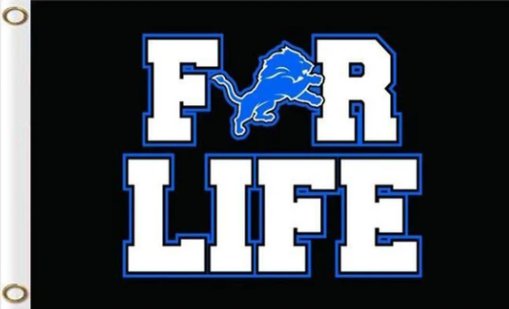 Detroit Lions FOR LIFE Flag 3X5 Ft Polyester Banner USA 90x150cm
