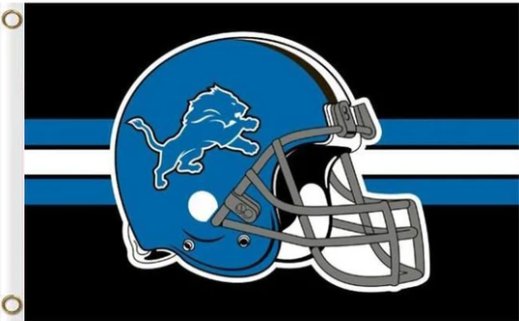 Detroit Lions Helmet Flag 3X5 Ft Polyester Banner USA 90x150cm