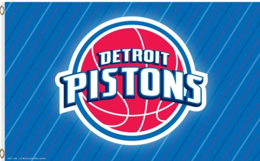 Detroit Pistons Blue Flag 3X5Ft Polyester Banner USA Digital Print