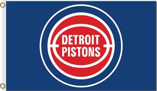 Detroit Pistons Team Flag 3X5Ft Polyester Banner USA Digital Print