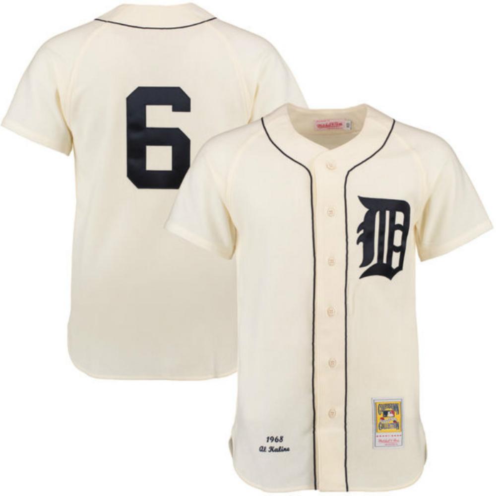 Detroit Tigers Al Kaline Cream 1968 Throwback Jersey