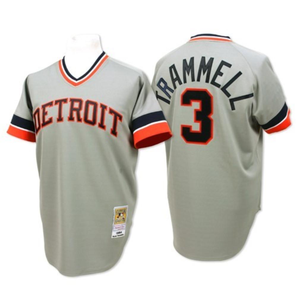 Detroit Tigers Alan Trammell Gray 1984 Throwback Pullover Jersey
