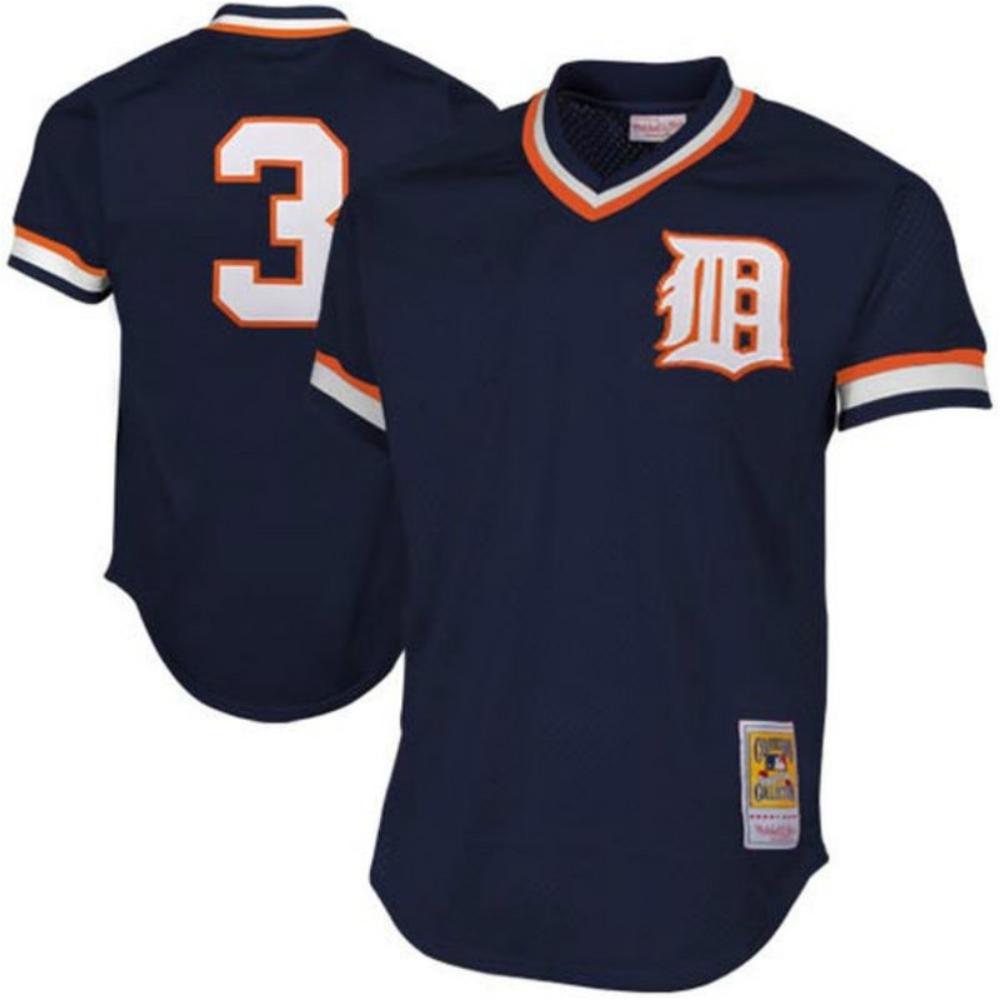 Detroit Tigers Alan Trammell Navy 1984 Throwback Mesh Pullover Jersey