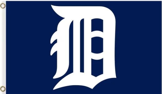 Detroit Tigers Baseball Club Blue Flag 3X5Ft Banner USA Polyester with Brass Grommets