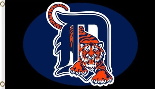 Detroit Tigers Baseball Club Flag 3X5 Banner USA Polyester with Brass Grommets