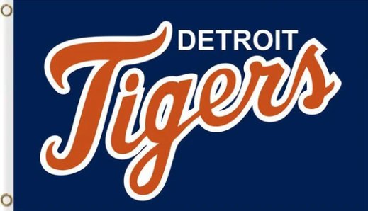 Detroit Tigers Baseball Club Orange-Blue Flag 3X5Ft Banner USA Polyester with Brass Grommets