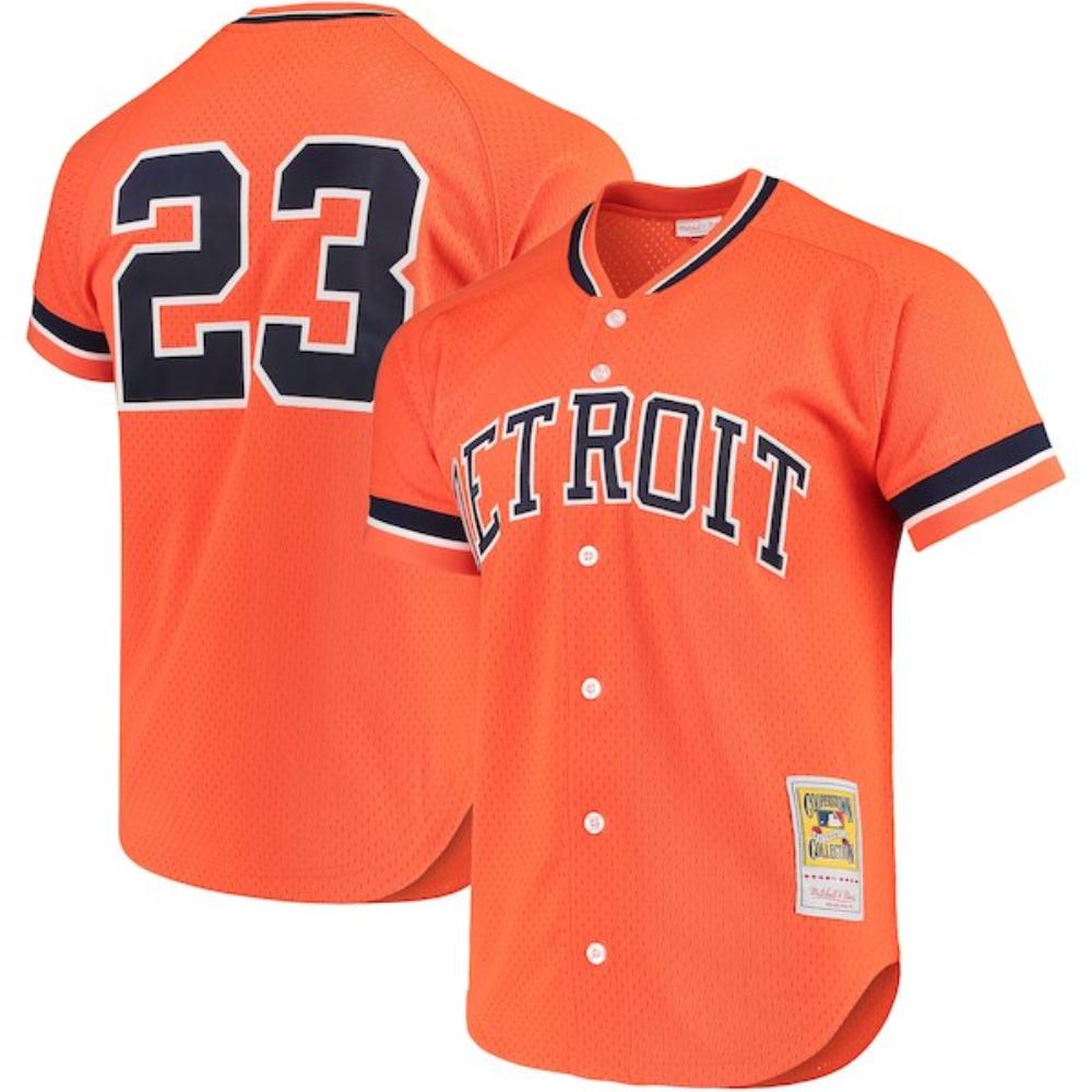 Detroit Tigers Kirk Gibson Orange Throwback Mesh Jersey