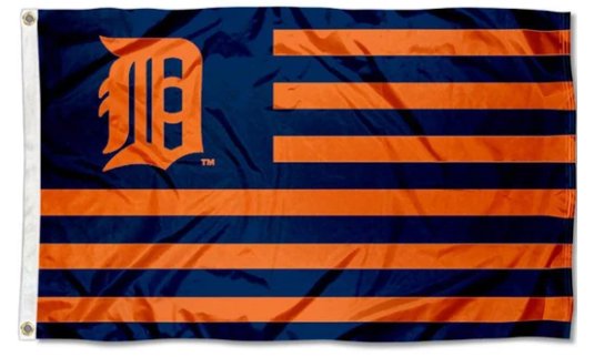 Detroit Tigers Nation Flag 3X5Ft Banner USA Polyester with Brass Grommets