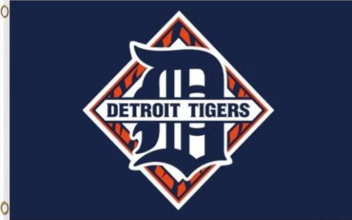 Detroit Tigers US Flag 3X5Ft Banner USA Polyester with Brass Grommets