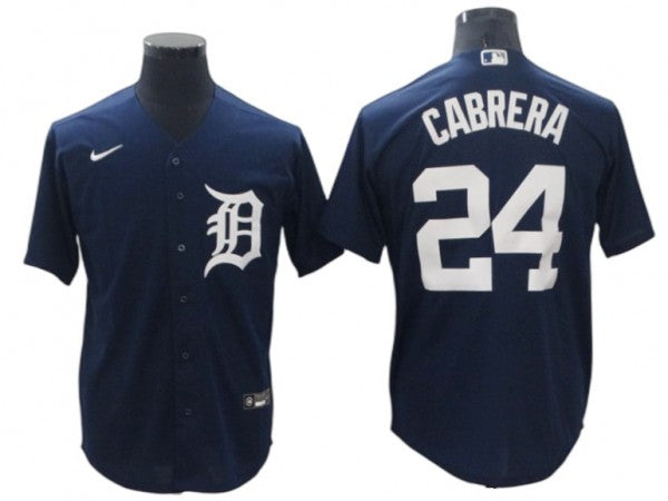 Detroit Tigers #24 Miguel Cabrera Navy Cool Base Jersey