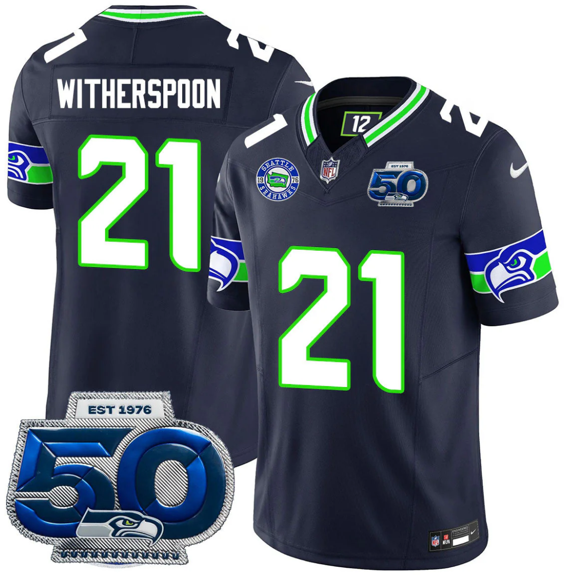 Devon Witherspoon Jersey #21 50th Season Vapor Limited All Stitched