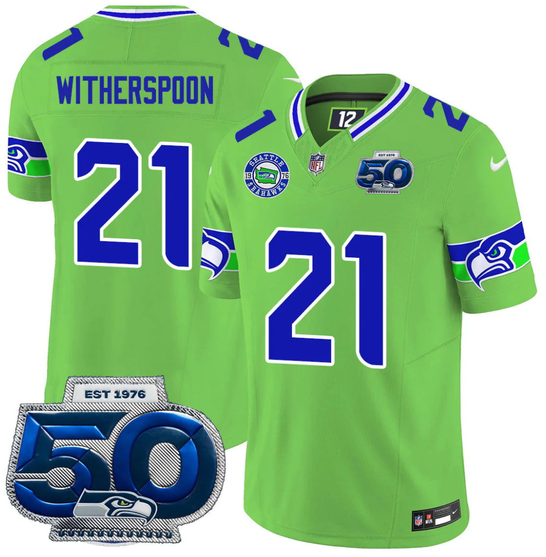 Devon Witherspoon Jersey #21 50th Season Vapor Limited All Stitched