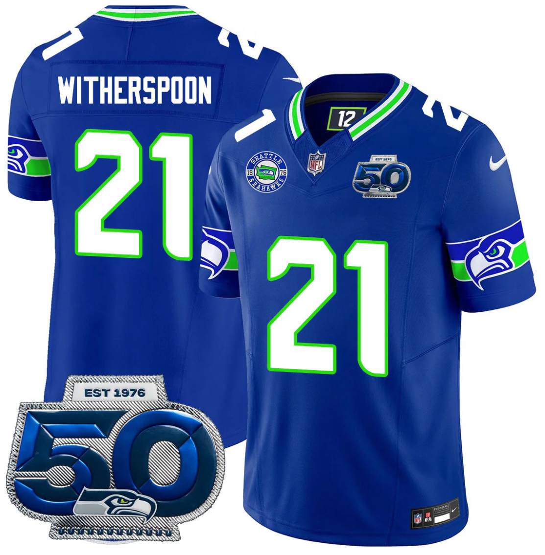 Devon Witherspoon Jersey #21 50th Season Vapor Limited All Stitched