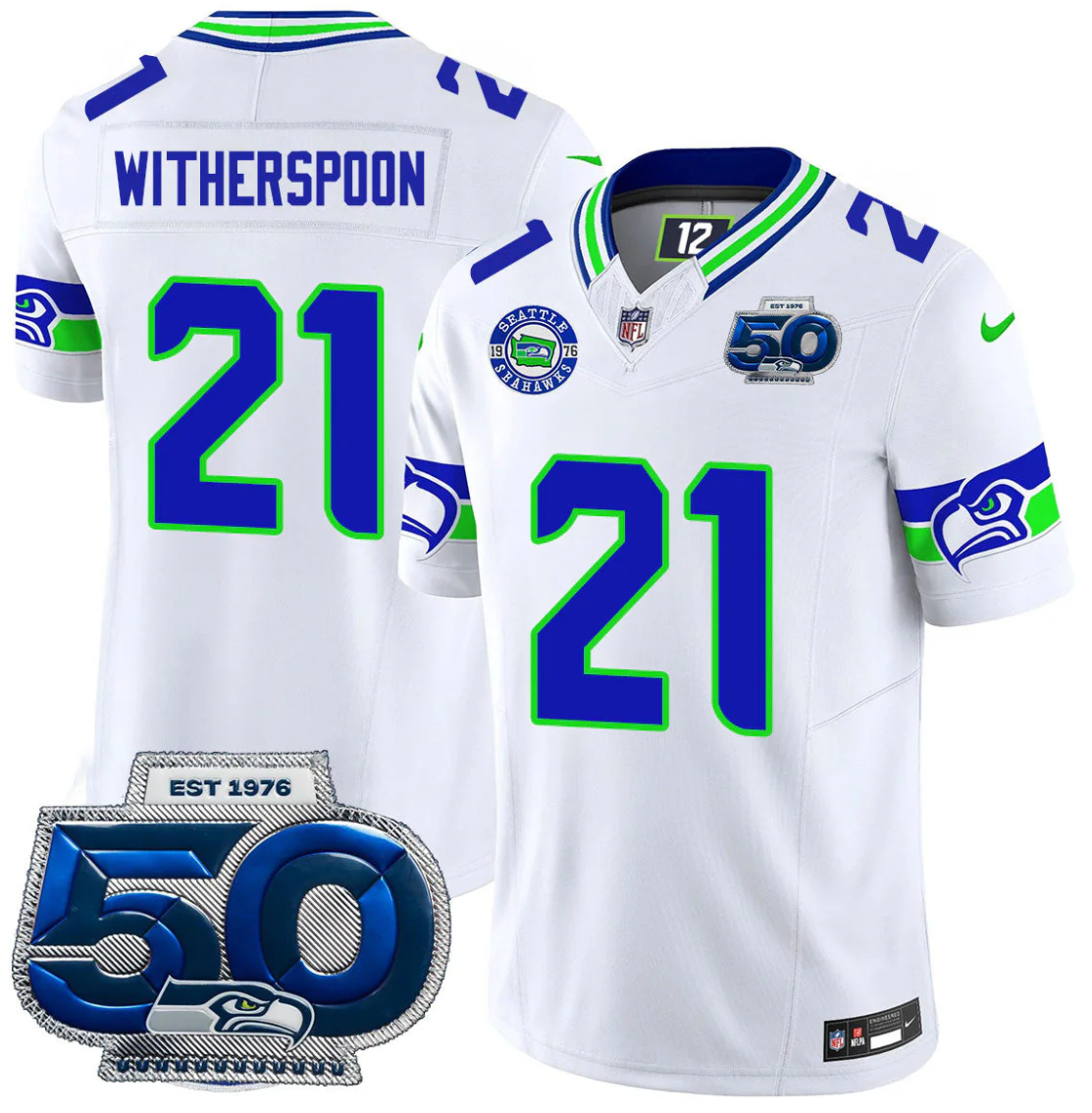 Devon Witherspoon Jersey #21 50th Season Vapor Limited All Stitched