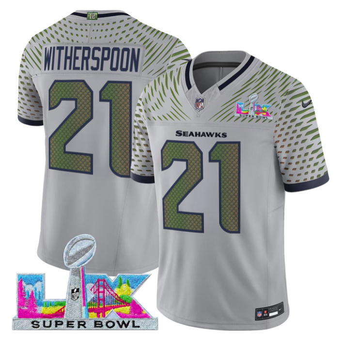 Devon Witherspoon Jersey #21 Super Bowl LX Vapor Limited All Stitched