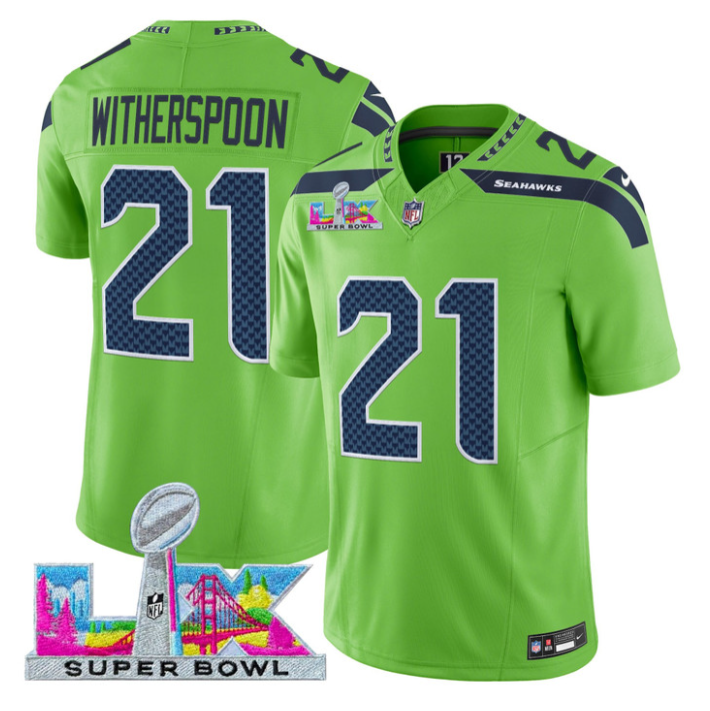 Devon Witherspoon Jersey #21 Super Bowl LX Vapor Limited All Stitched
