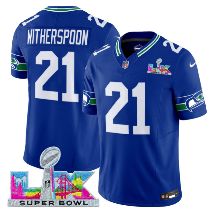 Devon Witherspoon Jersey #21 Super Bowl LX Vapor Limited All Stitched