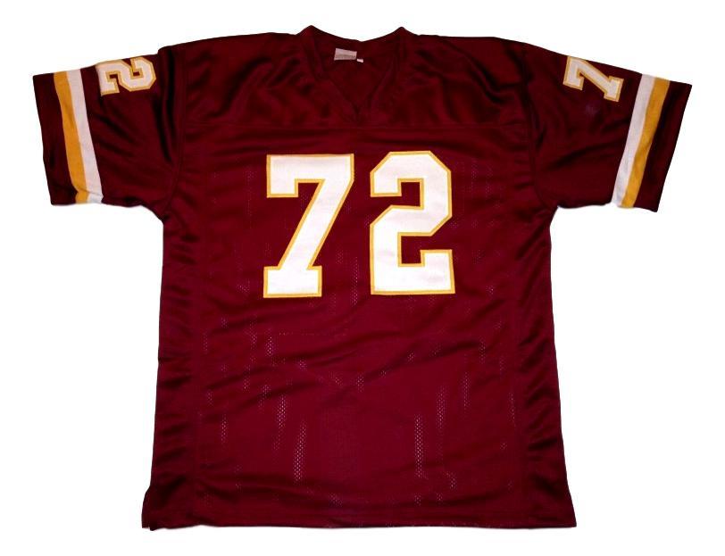 Dexter Manley Jersey #72 Custom Unsigned Football Stitched Maroon