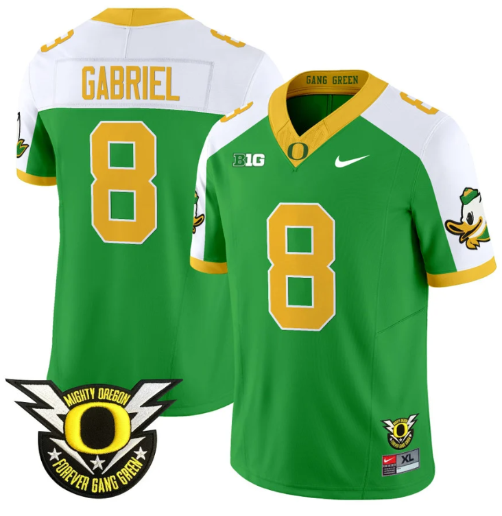 Dillon Gabriel Jersey #8 Oregon Duck Forever Gang Green Football Green Alternate