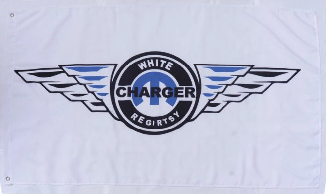 Dodge Charger RT White Flag 3X5 Ft Polyester Banner USA 90x150cm