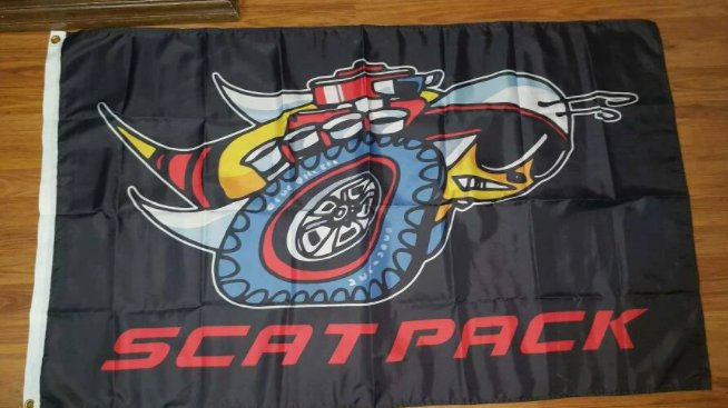 Dodge Scatpack Flag 3X5 Ft Polyester Banner USA 90x150cm