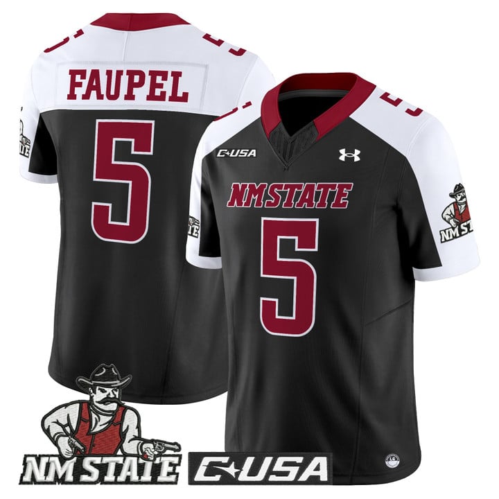 Donovan Faupel Jersey #5 New Mexico State Aggies 2025 Vapor Stitched