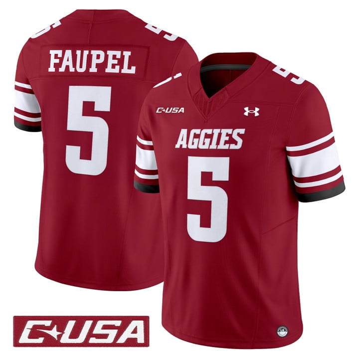 Donovan Faupel Jersey #5 New Mexico State Aggies 2025 Vapor Stitched