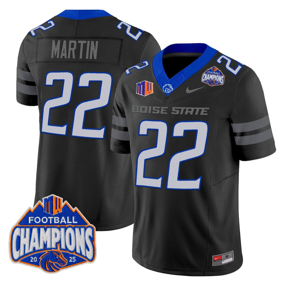 Doug Martin Jersey #22 Boise State Broncos 2025 Mountain West Champions