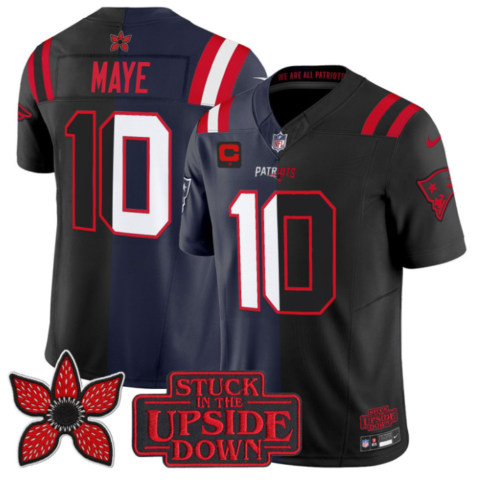 Drake Maye Jersey #10 Patriots Upside Down Edition Vapor Limited
